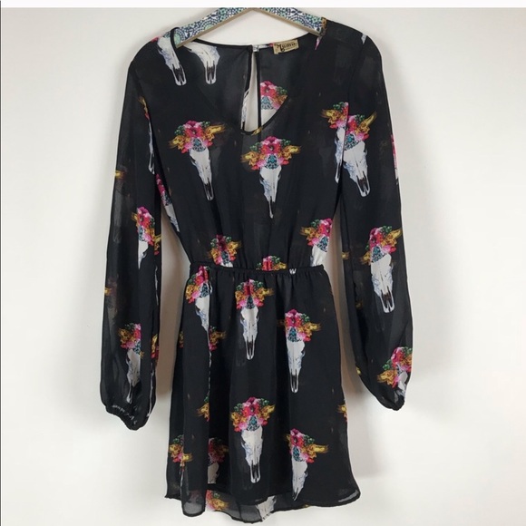 Show Me Your MuMu Pants - Show Me Your Mumu Black Cow Skull Rainey Romper